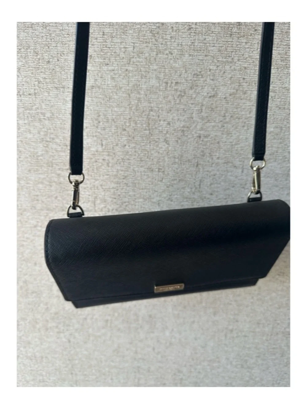 KATE SPADE NEW YORK crossbody purse/wallet organizer Black SAFFIANO leather
